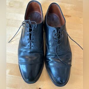 Allen Edmonds Black Leather Cap-Toe Oxfords